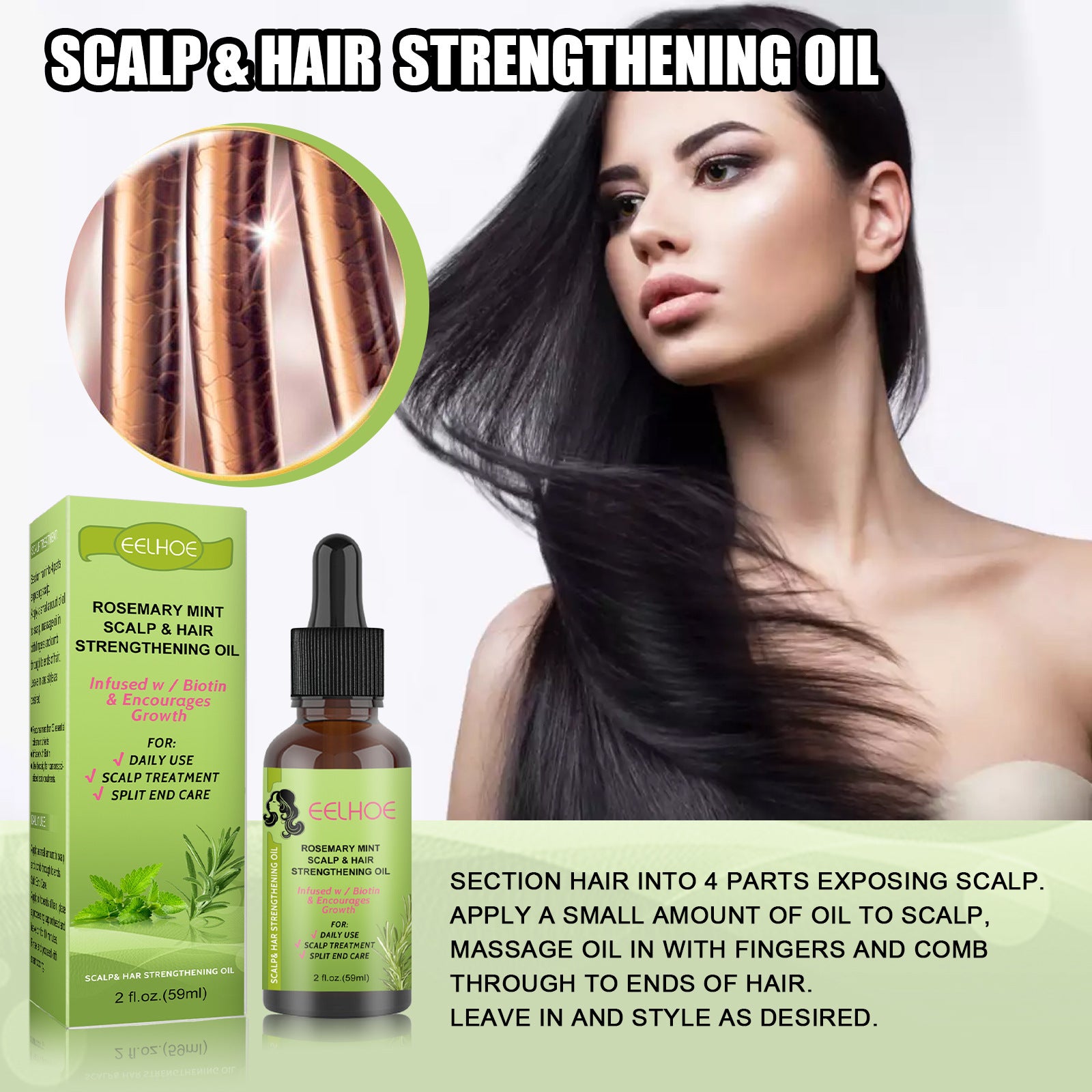Rosemary Mint Hair Growth Fluid Scalp Massage Rosemary Mint Hair Growth Fluid Scalp Massage